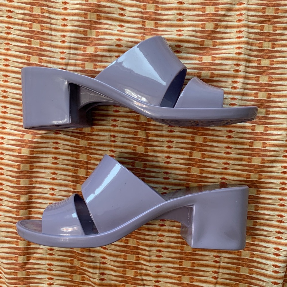 Los Angeles Apparel pvc jelly sandal slide open toe open back shoe summer indie